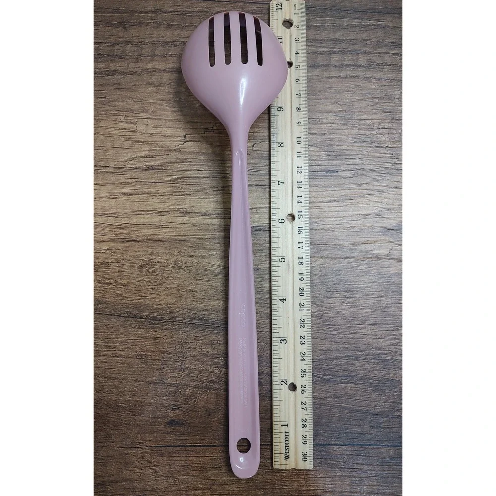COPCO Mauve Melamine Plastic Slotted Serving Spoon Kitchen Utensil 645 USA U66